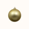Mardi Gras^Farrisilk Gold Matte Ball Ornament, 8"