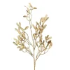Floral^Regency Gold Painted Pearl Mistletoe Spray, 26"