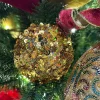 Mardi Gras^Craig Bachman Gold Sequin Glitter Ornament