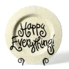 Table Decor^Happy Everything Gold Small Dot Big Round Platter By !