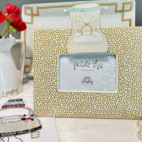 Table Decor^Happy Everything Gold Small Dot Mini Frame By