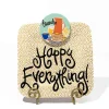 Home Accents^Happy Everything Gold Swirl Mini Plate Stand By !