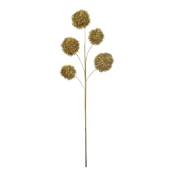 Floral^Creative Coop Gold Tinsel Ball Pick