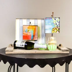 Table Decor^The Round Top Collection Gray And White Display Board