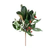 Floral^Direct Export Co. Green And Red Holly Eucalyptus Spray