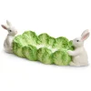 Kitchen & Dining^RAZ Green Cabbage Tray With Bunnies