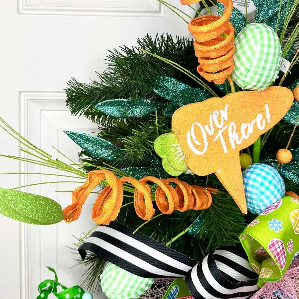 Floral^Liberty Floral Green Gingham Egg Pick