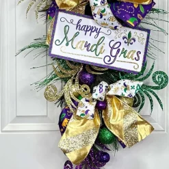 Floral^Regency Green Glitter Sequin Pampas Grass Spray, 34
