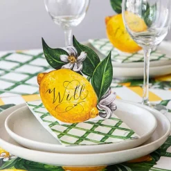 Party Diy^Hester & Cook Green Lattice Cocktail Napkin Set