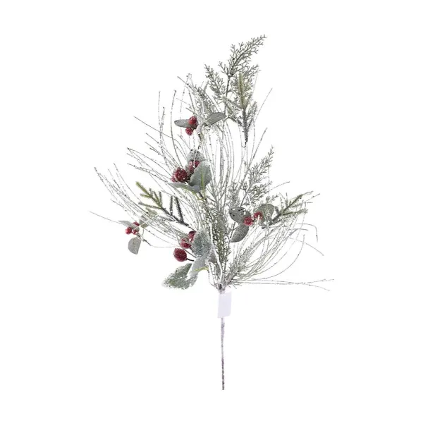 Floral^Direct Export Co. Green Natural Frosted Pine Berry Spray