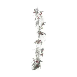Wall Decor^Direct Export Co. Green Natural Frosted Pine Berry Garland