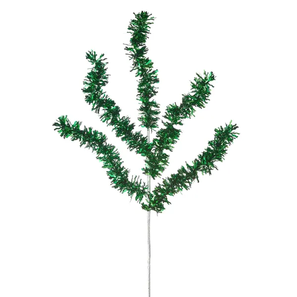 St. Patrick's Day^RAZ Green Tinsel Spray