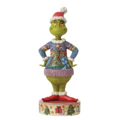 Figurines^Department 56 Grinch Wearing Ugly Sweater Figurine, Dept. 56 Village