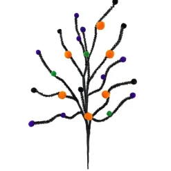 Sprays^Liberty Floral Halloween Felt Ball Twig Spray