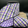 Ribbon^D. Stevens Halloween Purple Plaid With Ghost Ribbon, 4" X 10Yd