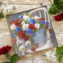 Wall Decor^The Round Top Collection Hamilton Patriotic Petunia Gallery Art