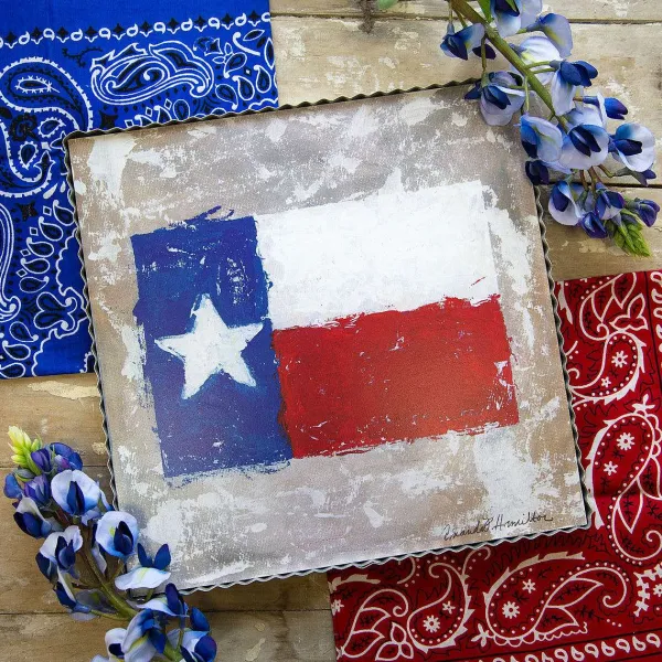 Table Decor^The Round Top Collection Hamilton Texas Flag Gallery Art