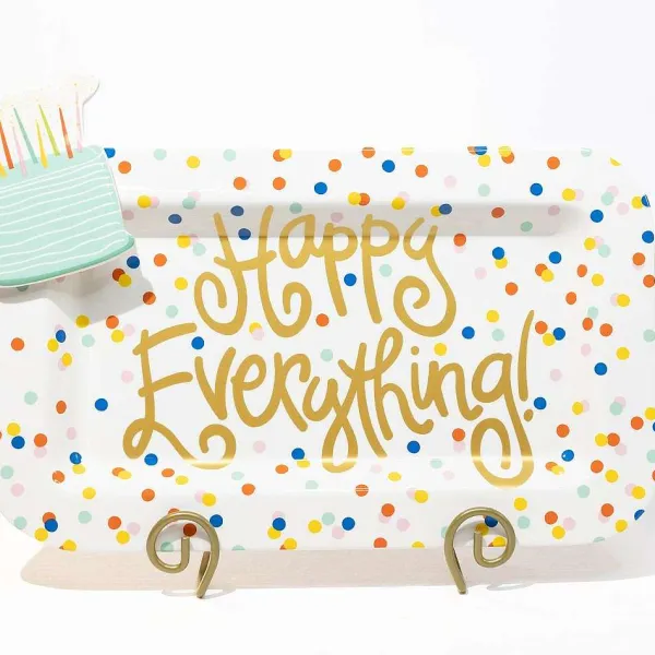 Table Decor^Happy Everything Happy Dot Mini Rectangle Platter By !