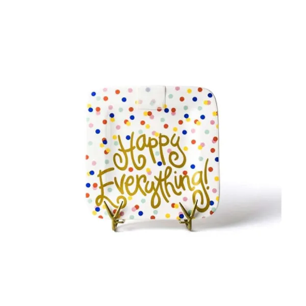 Table Decor^Happy Everything Happy Dot Mini Square Entertaining Platter By !
