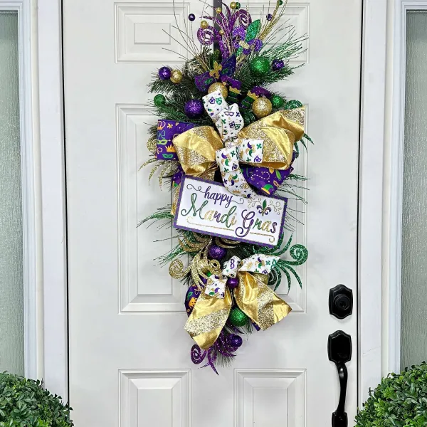 Mardi Gras^Craig Bachman Happy Mardi Gras Glitter Sign