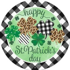 Table Decor^Craig Bachman Happy St. Patrick's Day Sign, 8"