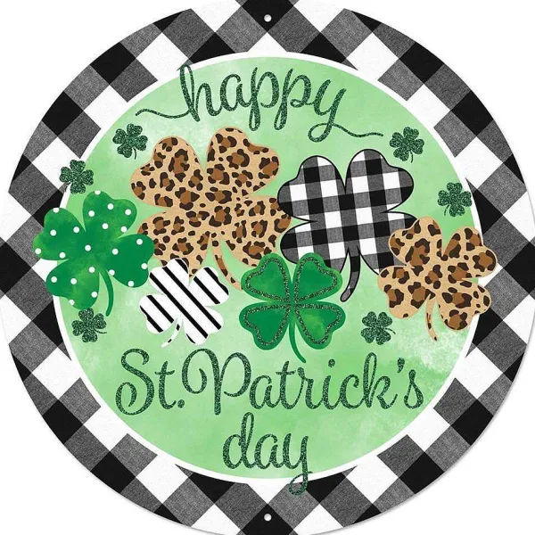 Table Decor^Craig Bachman Happy St. Patrick's Day Sign, 8"