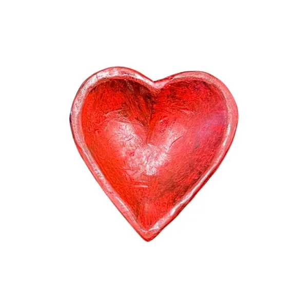 Decorative Containers^Forever Green Art Heart Dough Bowl, Red