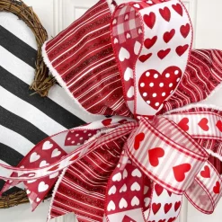 Ribbon^D. Stevens Heart Patchwork Red Ribbon 2.5" X 10Yds