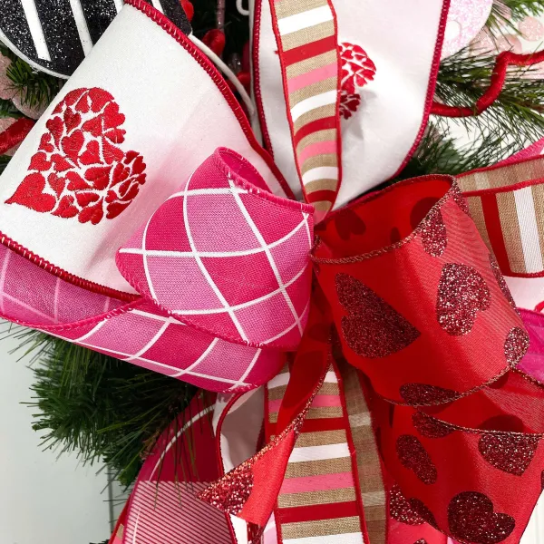 Ribbon^Reliant Ribbon Hearts Embroidered - 4"X10Yd