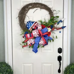 Door Decor^* Hearts Of Patriotism Wreath