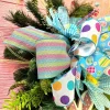 Ribbon^Farrisilk Herringbone Multicolored Stripes 2.5"X10Yd