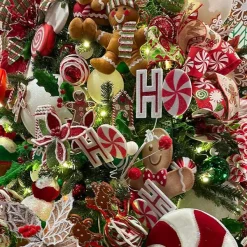 Floral^RAZ Ho,Ho,Ho Peppermint Spray