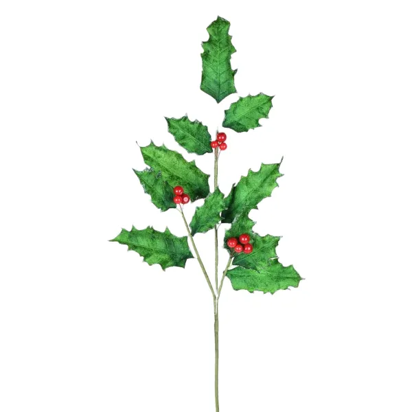 Floral Decor^Direct Export Co. Holly Berry Spray, 28"