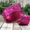 Ribbon^D. Stevens Hot Pink Metallic Sequin Ribbon, 2.5" X 10Yd