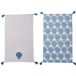 Kitchen & Dining^Two's Company Hydrangea Dish Towels, Set Of 2