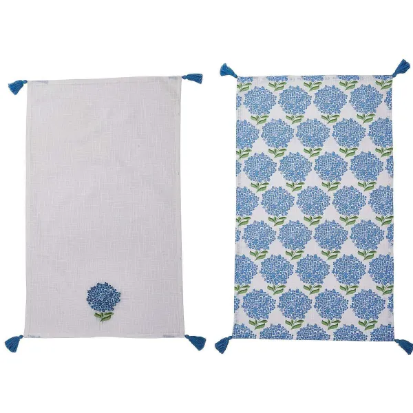 Spring^Two's Company Hydrangea Dish Towels, Set Of 2