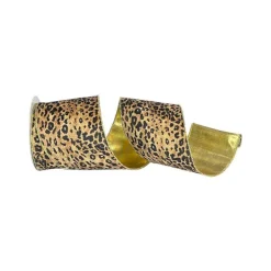 Ribbon^Farrisilk Jungle Leopard Ribbon, 4"X10Yd