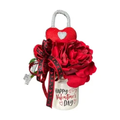 Table Decor^* Key To My Heart Valentine Arrangement