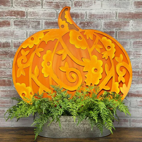 Table Decor^The Round Top Collection Lace Pumpkin