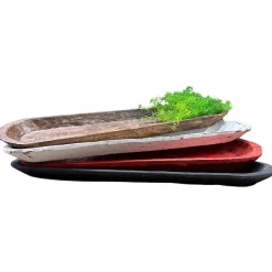 Diy Containers^Forever Green Art Large Carved Dough Bowl