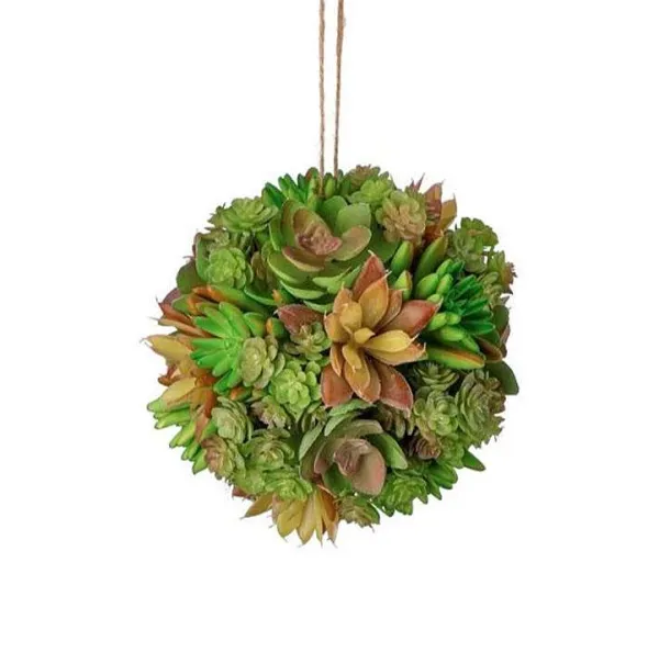 Succulents^Regency Larger Green Brown Succulent Orb