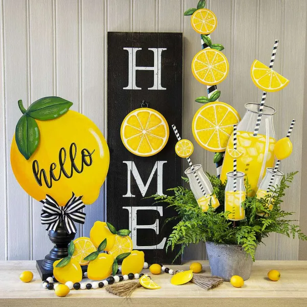 Table Decor^The Round Top Collection Lemon Garland Charms