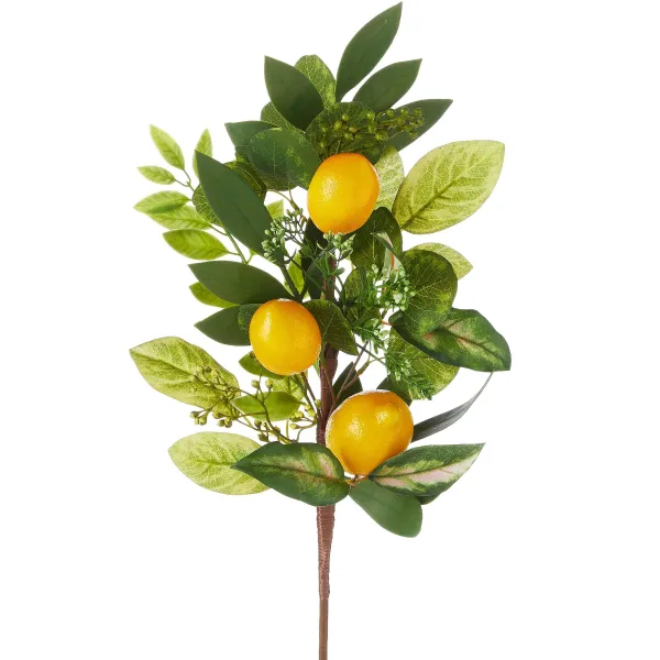 Floral^RAZ Lemon Spray, 27"