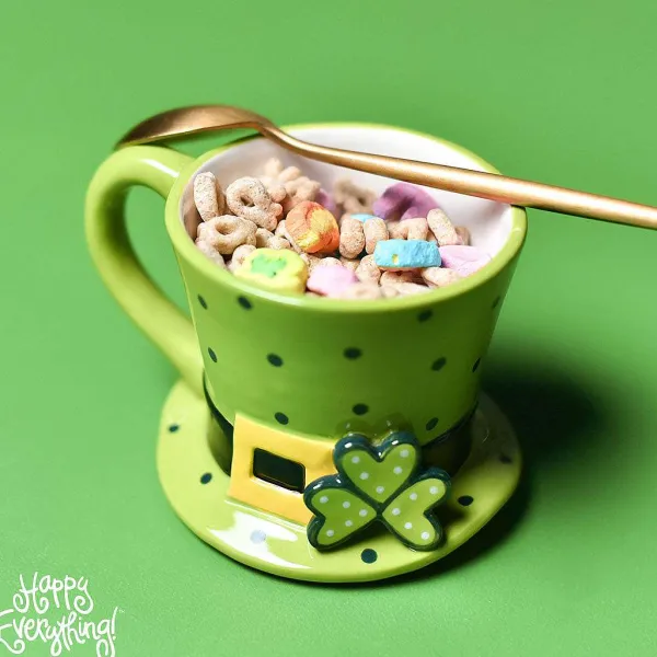 Kitchen & Dining^Happy Everything Leprechaun Hat Shaped Mug By !