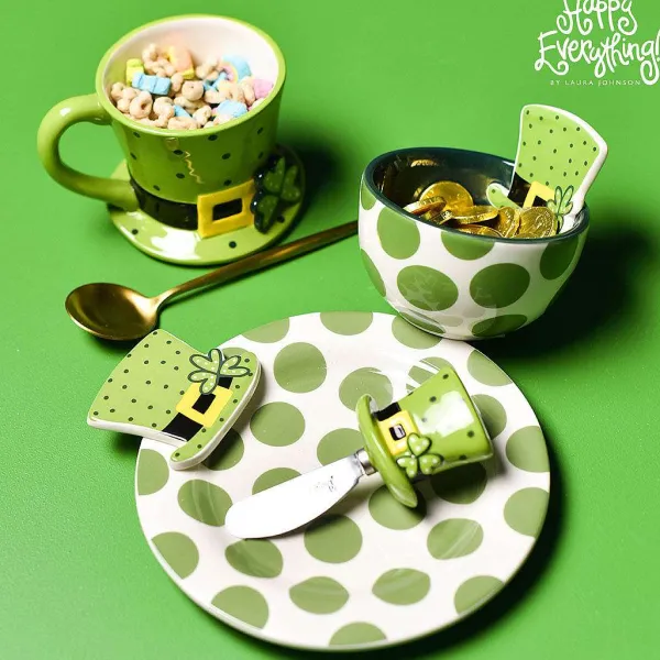 Kitchen & Dining^Happy Everything Leprechaun Hat Shaped Mug By !