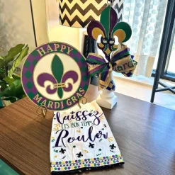 Mardi Gras^Glory Haus Let The Good Times Roll Tea Towel