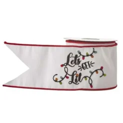 Kitchen & Dining^RAZ Lets Get Lit Wired Ribbon 4"X10Yd