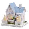 Table Decor^RAZ Lighted Blue Floral House