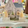 Figurines^RAZ Lighted Blue Floral House