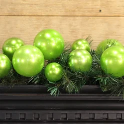 Spring^Farrisilk Lime Green Ball Garland, 10'